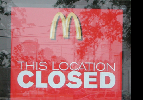 mcdonalds closed