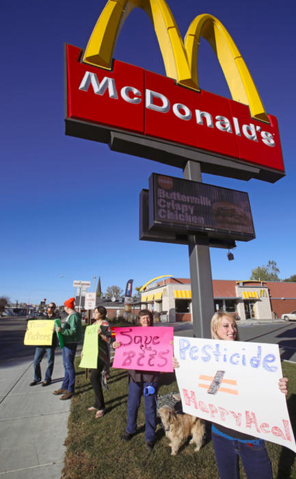 Groups join to protest pesticide use on potatoes grown locally for Minnesota McDonald's
