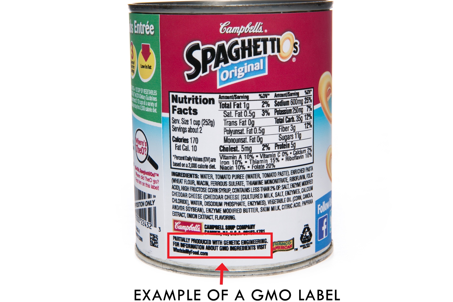 Spaghettios GMO Label