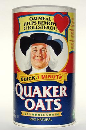 Quaker Oats package label