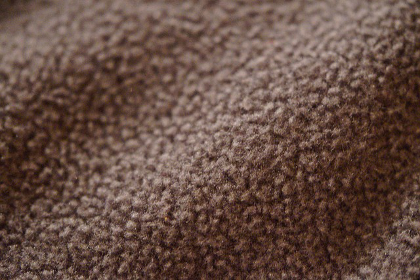 Close-up of brown microfleece fabric