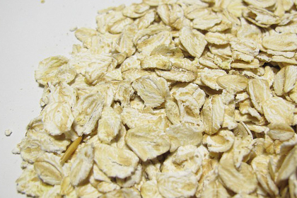 Close shot of oat grains