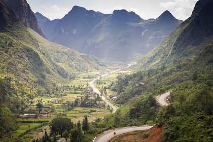 Vietnamese mountain village and landscape