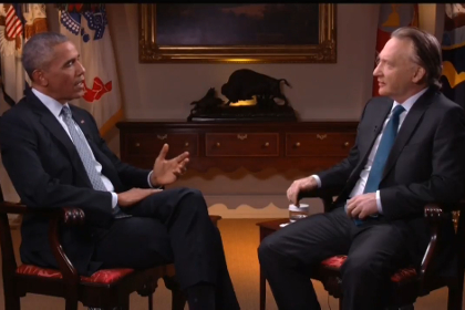 US President Barack Obama and Bill Maher