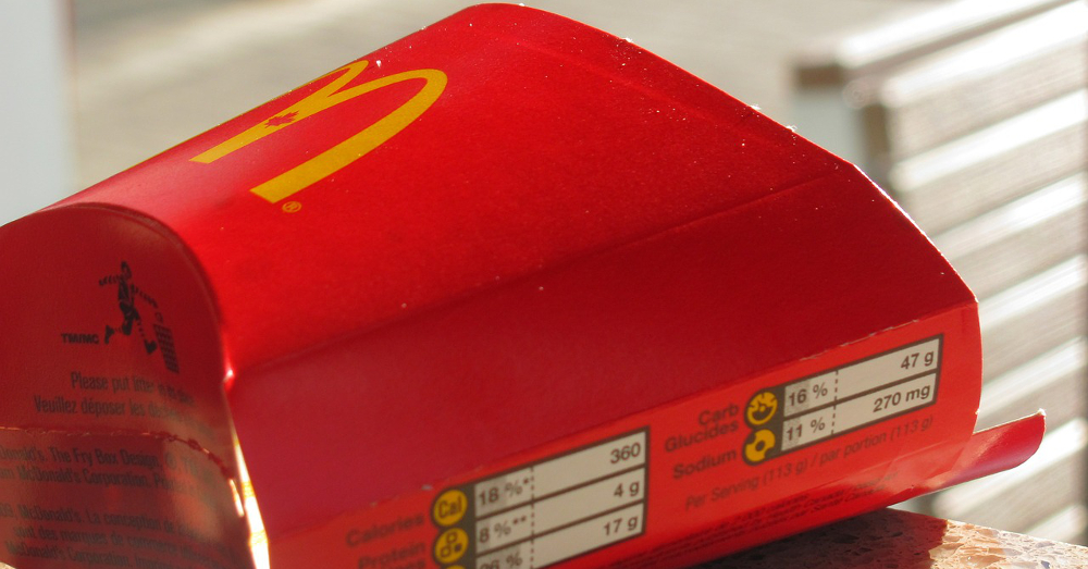 McDonalds french fry container