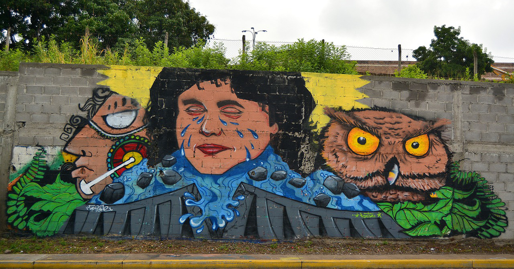 Mural of the Honduran environmental activist Berta Cáceres