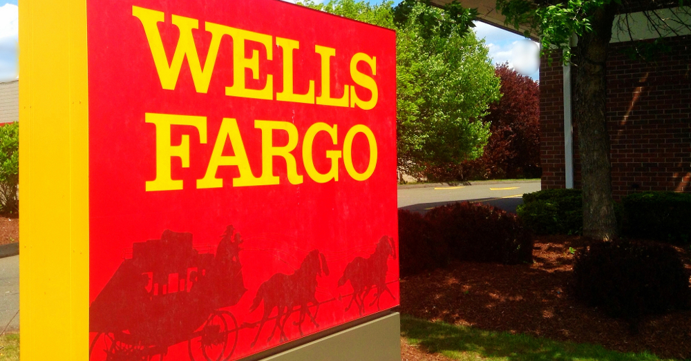 Exterior signage for Wells Fargo Bank