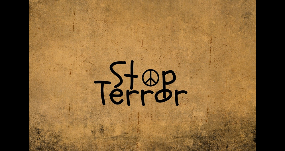 Stop Terror written on a wall
