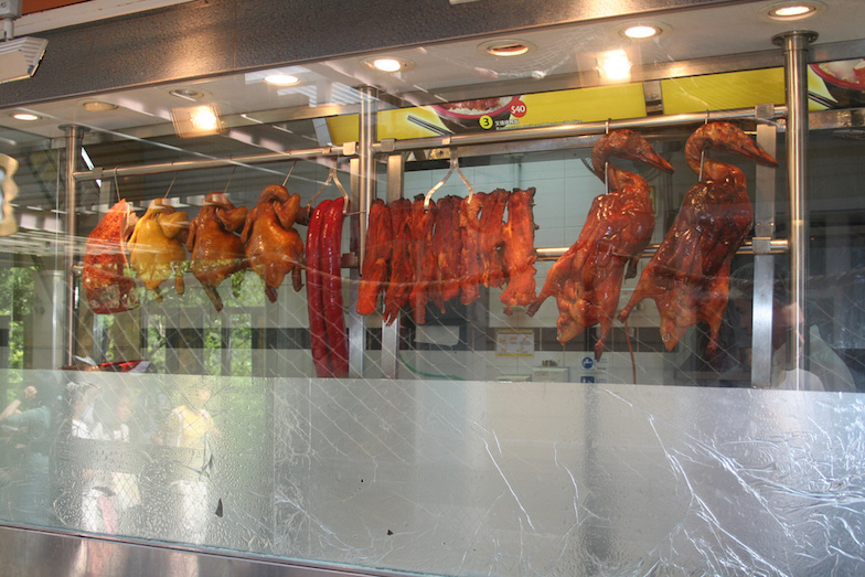hanging meat carcasses