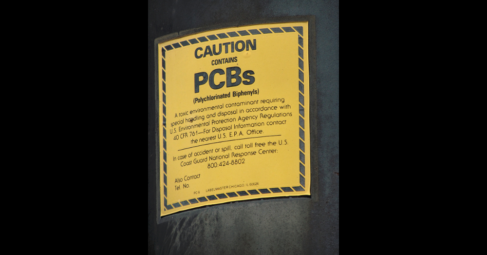 PCB's warning label