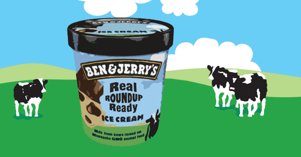 Roundup Ready ice cream from Ben and Jerrys
