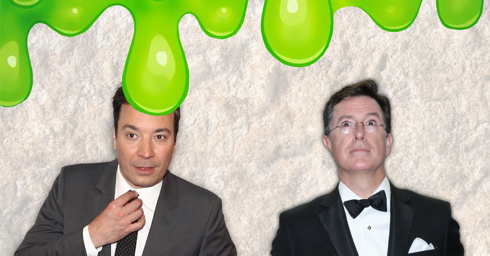 Jimmy Fallon and Stephen Colbert getting greenwashed