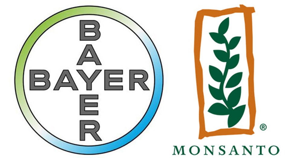 Monsanto and Bayer logos
