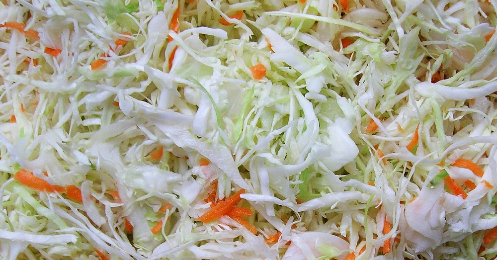 shredded cabbage with carrots