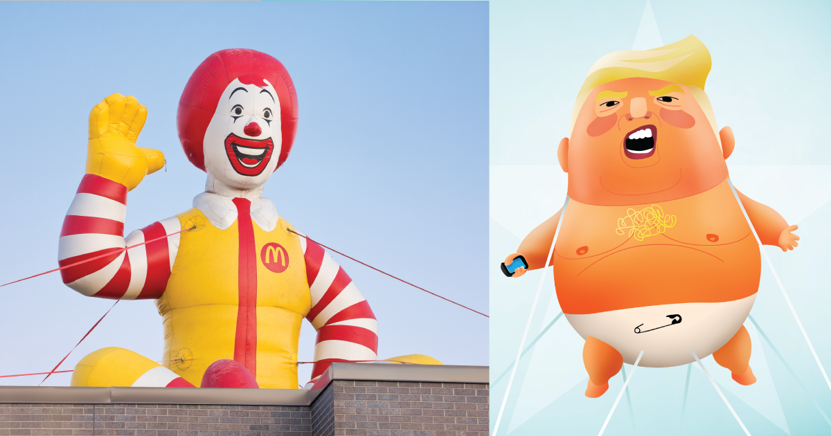 Ronald McDonald and Donald Trump