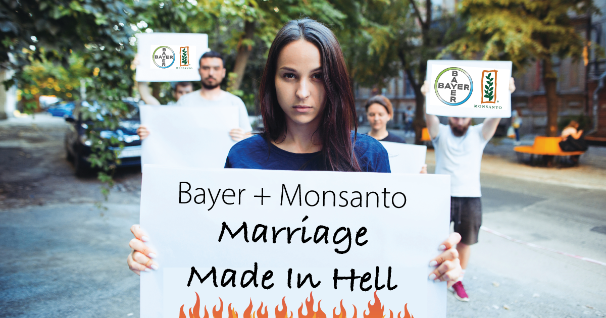Bayer and Monsanto protest.