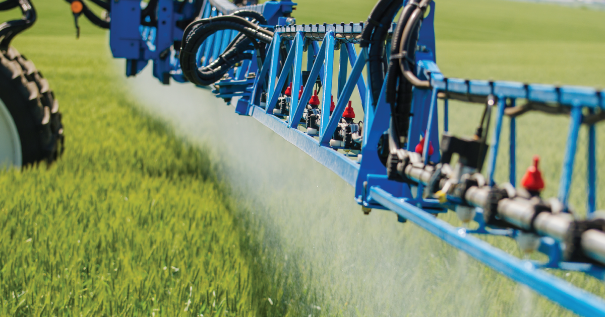 Pesticide being sprayed.