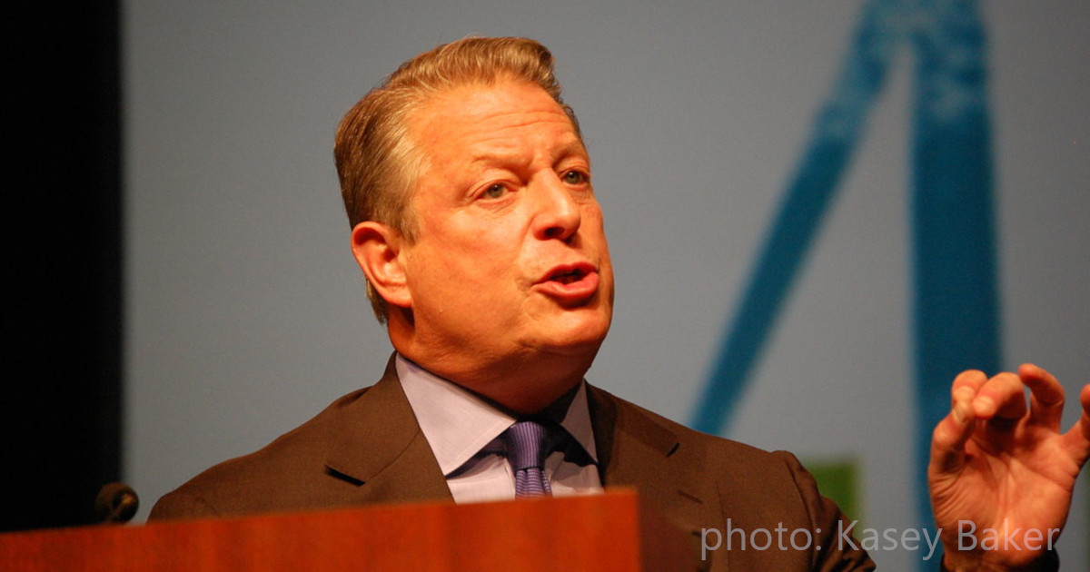 Former Vice President Al Gore speaking in Washington DC PHOTO BY KASEY BAKER