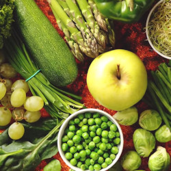 assortment of green fruits and vegetables