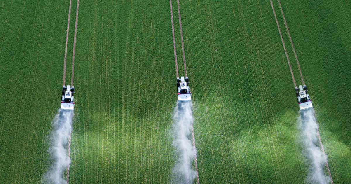 Pesticides being sprayed.