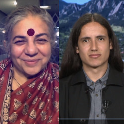 Vandana Shiva and Xiuhtezcatl Martinez