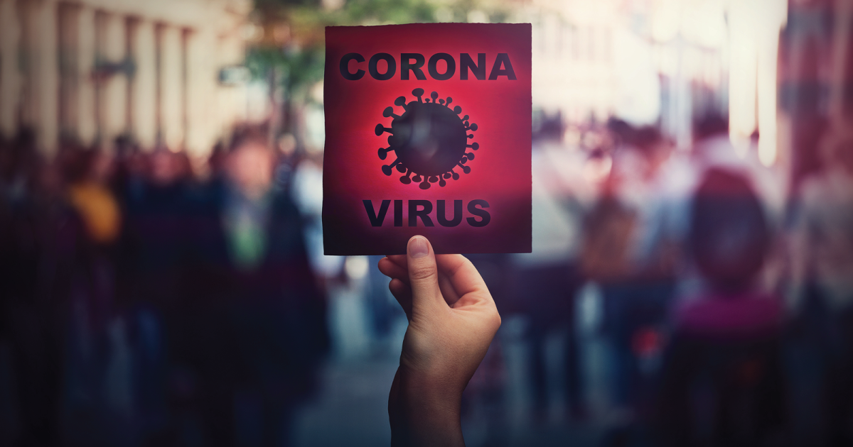 A sign that reads, "Coronavirus."