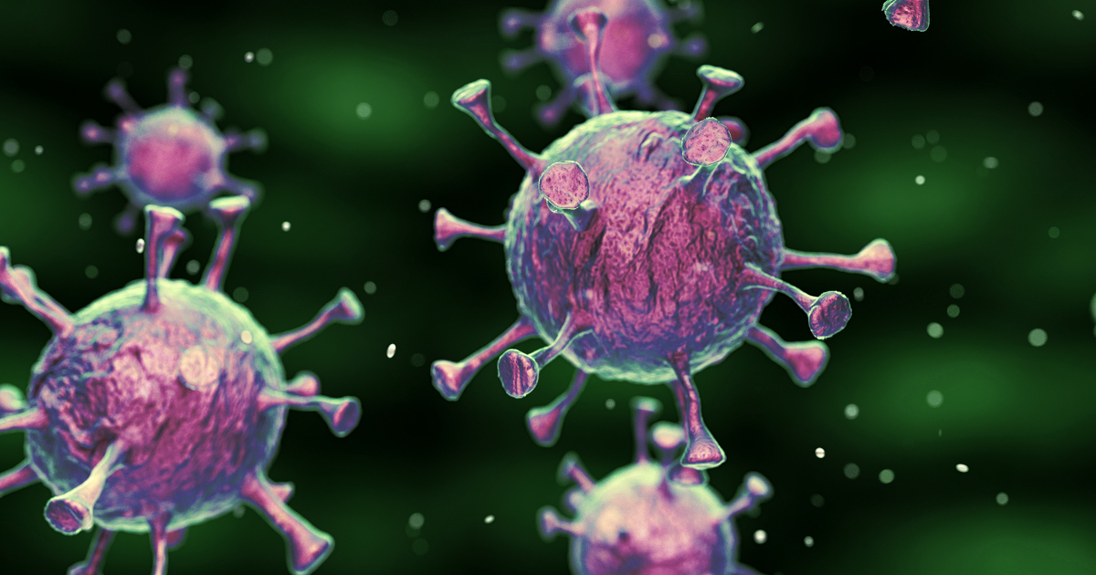 illustrative rendering of corona virus cells