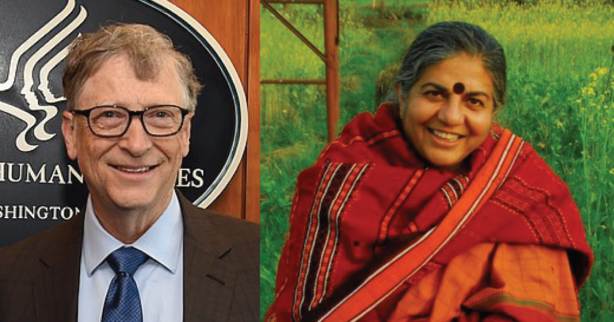 Vandana Shiva and Bill Gates