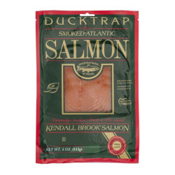 packaging for Ducktrap River of Maine smoked salmon