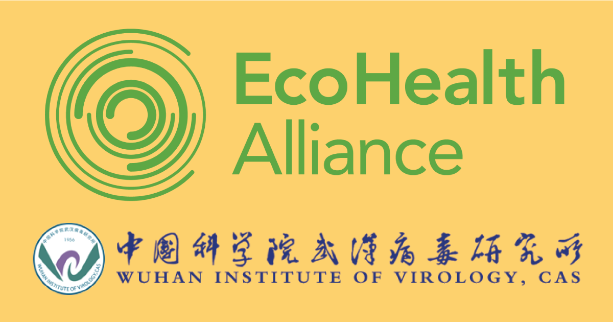 EcoHealth Alliance logo and the Wuhan Institute of Virology, CAS logo.