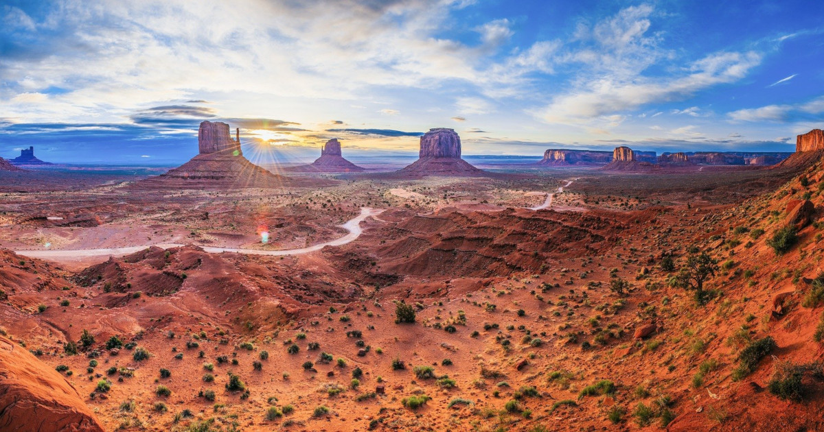 View of Monument Valley landscape