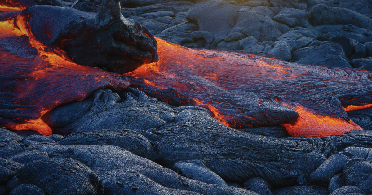 Lava from a volcano.