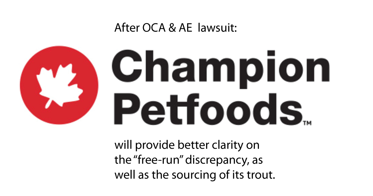 After lawsuit, Champion Petfoods with provide better clarity.
