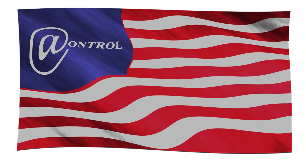 American flag with Control written on it